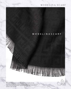 خرید شال مشکی نخی ژاکارد ژیوانشی 1074M6