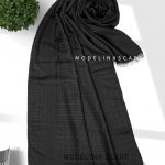 شال مشکی نخی ژاکارد ژیوانشی 1074M6 بهاره