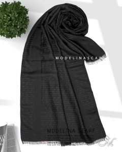 شال مشکی نخی ژاکارد ژیوانشی 1074M6 بهاره