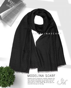 شال مشکی نخی ژاکارد ژیوانشی 1074M6