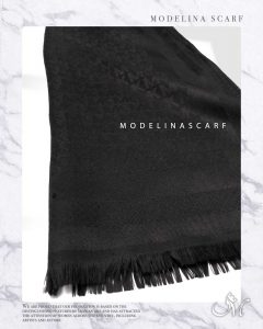 شال مشکی نخی ژاکارد MK 1074M7 تابستانه