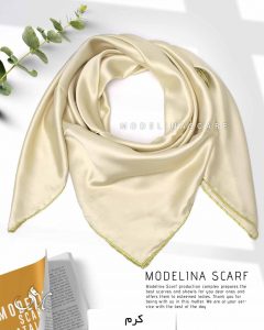 روسری ساتن ابریشم ترک قواره کوچک 400 کرم