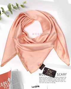 روسری ساتن ابریشم ترک قواره کوچک 400 هلویی