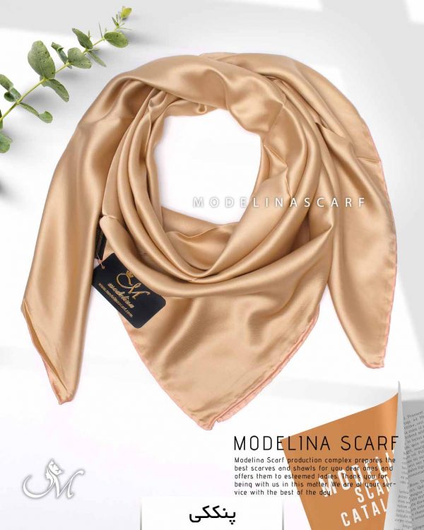 روسری ساتن ابریشم ترک قواره کوچک 400 پنککی