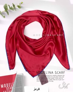 روسری ساتن ابریشم ترک قواره کوچک 400 قرمز