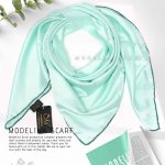 روسری ساتن ابریشم ترک قواره کوچک 400 سبز روشن