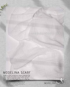 شال سفید نخ کتان 1078