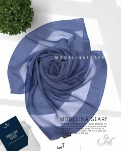 شال نخ ابریشم دستک حریر ترک1085 آبی