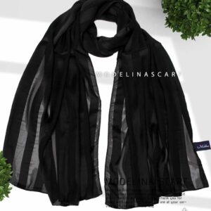 شال مشکی حریر نخ 1083 مدلینا