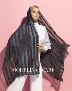 شال مشکی حریر نخ 1083