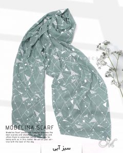 شال نخی مدلینا 1087 سبزآبی