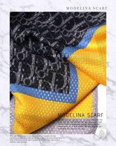 شال نخی دیور 888M32 زرد مشکی