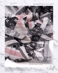 شال نخی LV888M34 صورتی