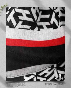 شال نخی Tommy 888M42 مشکی سفید