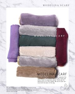 شال حریر دولایه مدلینا بهاره