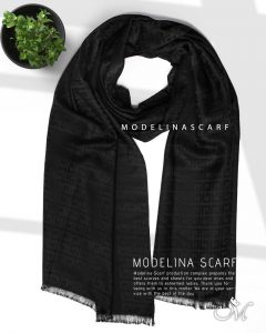 شال مشکی نخی ژاکارد