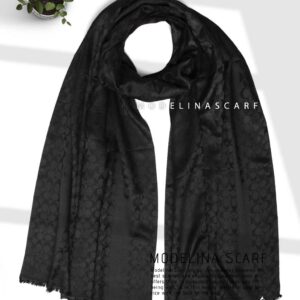 شال مشکی نخی ژاکارد Coach 10425M7