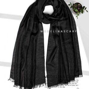 شال مشکی نخی ژاکارد Valentino 10425M5