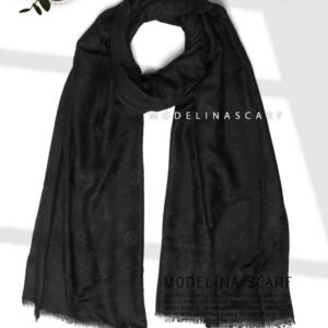 شال مشکی نخی ژاکارد  لویی ویتون 10425M2