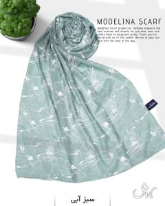 شال نخی مدلینا M3 سبزآبی