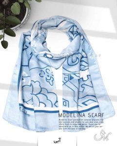 شال نخی مدلینا 1095 آبی