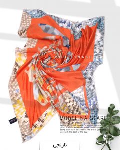 روسری نخی مدلینا 1104 نارنجی