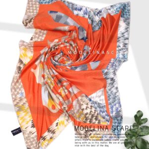 روسری نخی مدلینا 1104 نارنجی