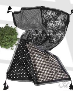 شال نخی منگوله دار مدلینا M2