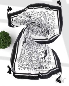 خرید شال نخی منگوله دار مدلینا