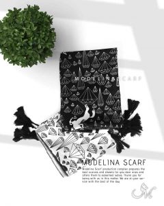 شال نخی منگوله دار مدلینا بهاره