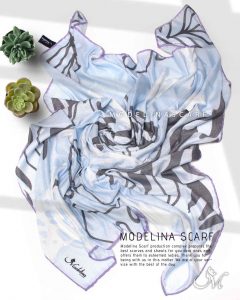 روسری نخی مدلینا آبی