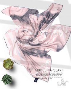 روسری نخی مدلینا صورتی