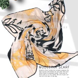 روسری نخی مدلینا زرد