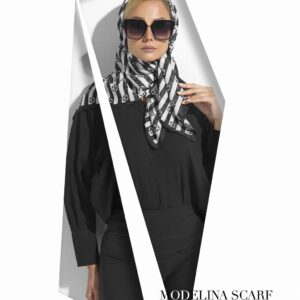 روسری قواره کوچک ژاکارد ابریشم M14