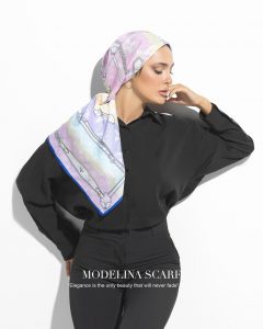 روسری قواره کوچک ژاکارد ابریشم M15