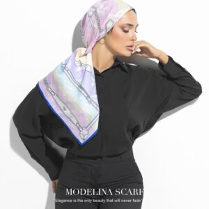 روسری قواره کوچک ژاکارد ابریشم M15