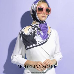 روسری قواره کوچک ژاکارد ابریشم