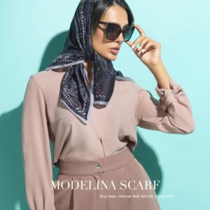 روسری قواره کوچک ژاکارد ابریشم 1125M2
