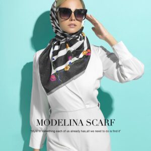 روسری قواره کوچک ژاکارد ابریشم 1125M6