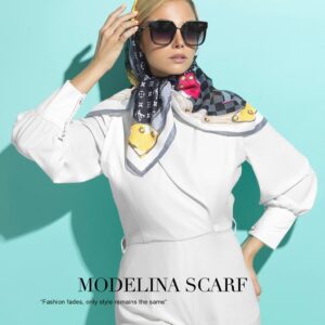 روسری قواره کوچک ژاکارد ابریشم 1125M7
