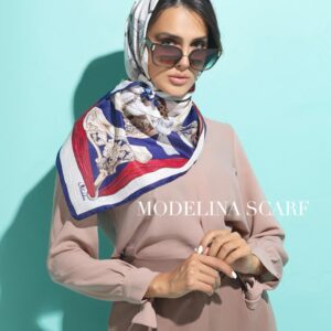 روسری قواره کوچک ژاکارد ابریشم 1125M9