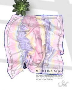 روسری قواره کوچک ژاکارد ابریشم M15 بهاره