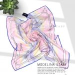 روسری قواره کوچک ژاکارد ابریشم M15 پاییزه