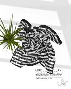 روسری قواره کوچک ژاکارد ابریشم M14 پاییزه