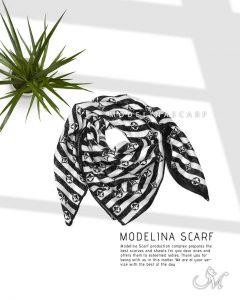 خرید روسری قواره کوچک ژاکارد ابریشم M14