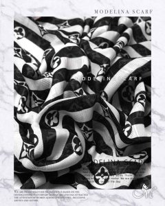 روسری قواره کوچک ژاکارد ابریشم M14 بهاره