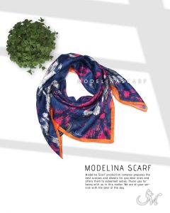 روسری قواره کوچک ژاکارد ابریشم 1125M14 پاییزه