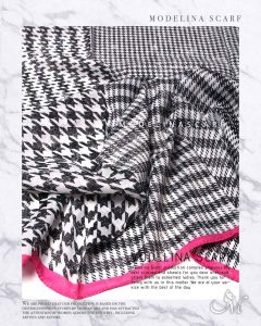 روسری قواره کوچک ژاکارد ابریشم 1125M12 تابستانه