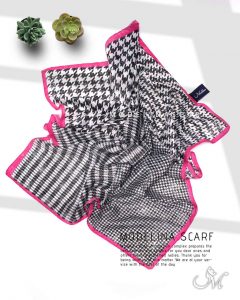 روسری قواره کوچک ژاکارد ابریشم 1125M12 بهاره