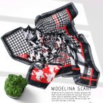 روسری قواره کوچک ژاکارد ابریشم 1125M10
